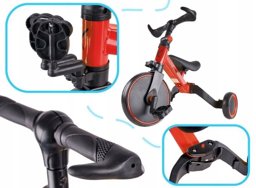 Триколісний велосипед Біговел Ikonka Trike Fix 3в1 велобіг 3в1 Червоний 00000001917 фото