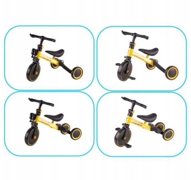 Триколісний велосипед Біговел Ikonka Trike Fix 3в1 велобіг 3в1 Жовтий 00000001918 фото
