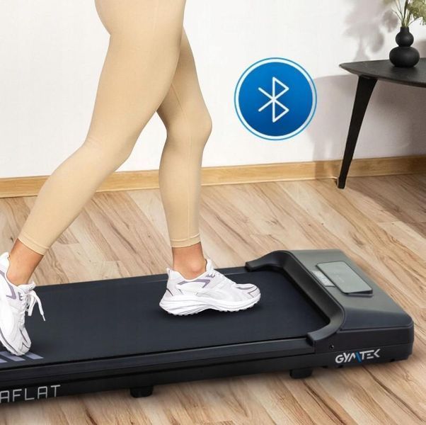 Компактна складна бігова доріжка для ходьби з дисплеєм Gymtek 1-8 км/год. до 100кг. Bluetooth ультратонка електрична бігова id_1260 фото
