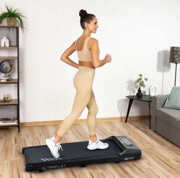 Компактна складна бігова доріжка для ходьби з дисплеєм Gymtek 1-8 км/год. до 100кг. Bluetooth ультратонка електрична бігова id_1260 фото