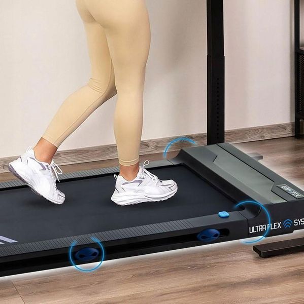 Компактна складна бігова доріжка для ходьби з дисплеєм Gymtek 1-8 км/год. до 110кг. Bluetooth ультратонка електрична бігова id_1265 фото