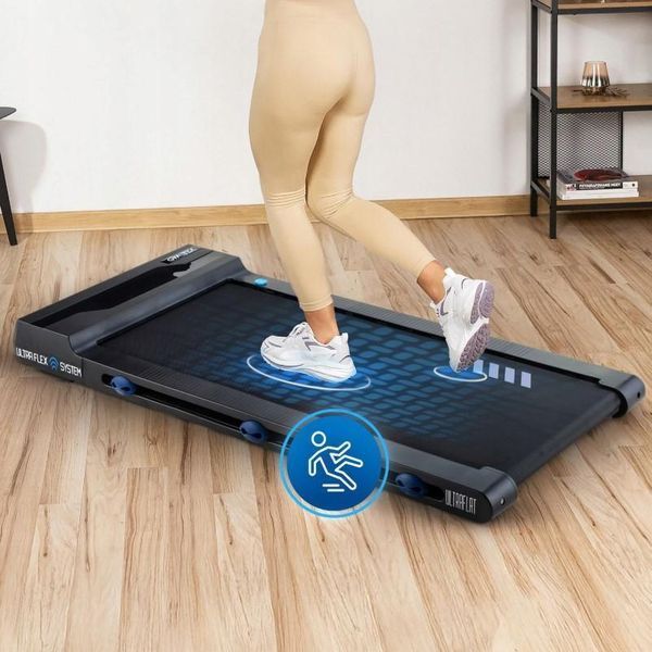 Компактна складна бігова доріжка для ходьби з дисплеєм Gymtek 1-8 км/год. до 110кг. Bluetooth ультратонка електрична бігова id_1265 фото