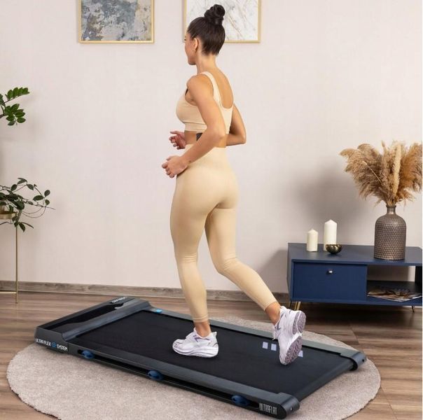 Компактна складна бігова доріжка для ходьби з дисплеєм Gymtek 1-8 км/год. до 110кг. Bluetooth ультратонка електрична бігова id_1265 фото