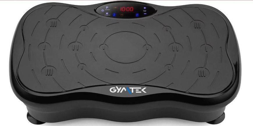 Тренувальна віброплатформа масажер з пультом дистанційного керування GYMTEK вібраційна степ-платформа з експандерами Black id_1100 фото
