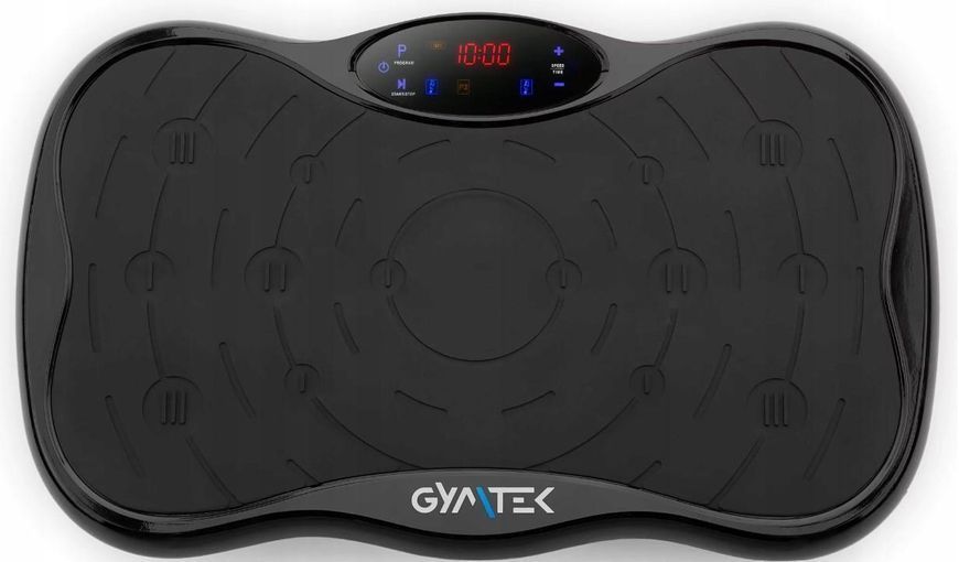 Тренувальна віброплатформа масажер з пультом дистанційного керування GYMTEK вібраційна степ-платформа з експандерами Black id_1100 фото